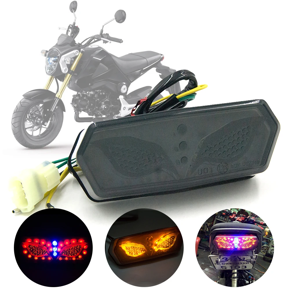 Встроенный светодиодный сигнал поворота для мотоцикла, стоп-сигнал для Honda Grom MSX 125 2014-2019
Встроенный светодиодный сигнал поворота для мотоцикла, стоп-сигнал для Honda Grom MSX 125 2014-2019