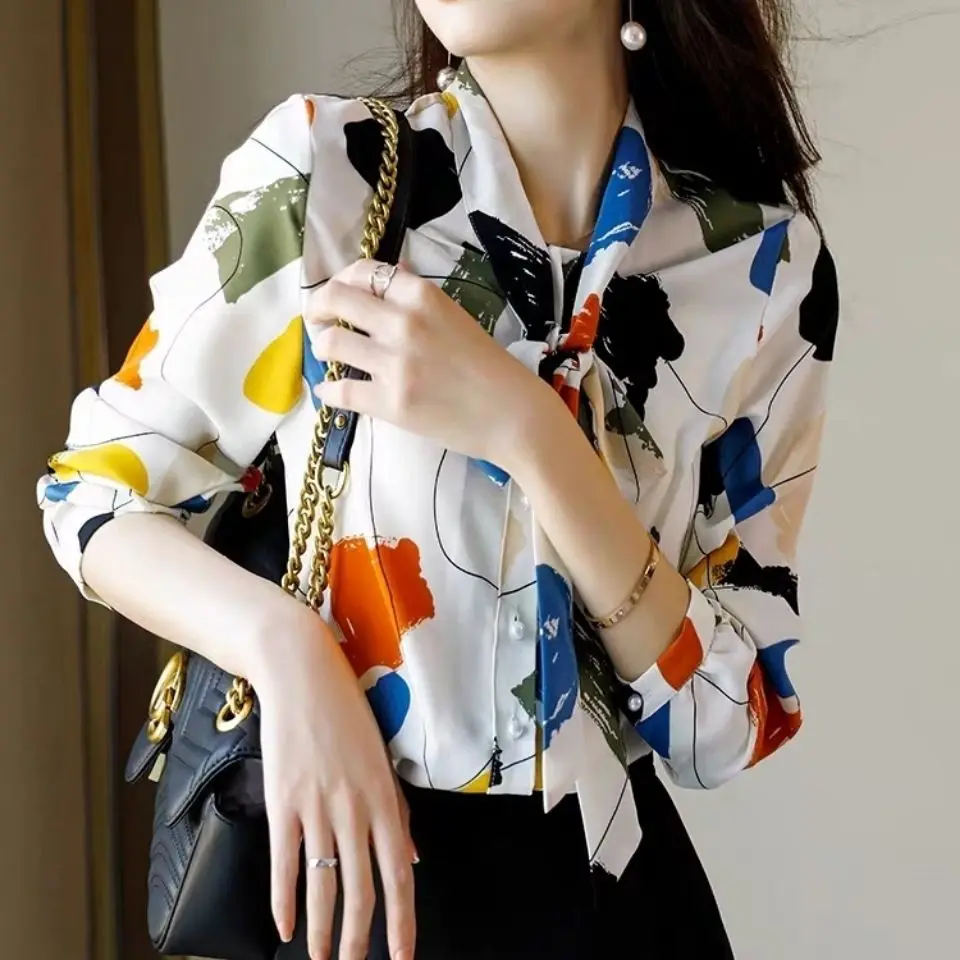 Printed shirts 2021 spring new bow tie chiffon shirt tops suitable for girls in summer blouses and shirts
Printed shirts 2021 spring new bow tie chiffon shirt tops suitable for girls in summer blouses and shirts
