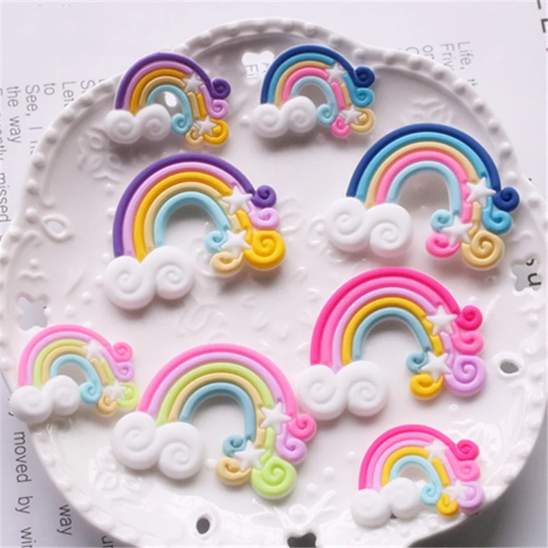 10Pcs Kawaii Rainbow Silicone Rubber Flatback Cabochon DIY Hair Bows Centers Jewelry Making Accessories Phone Decoration Crafts
10Pcs Kawaii Rainbow Silicone Rubber Flatback Cabochon DIY Hair Bows Centers Jewelry Making Accessories Phone Decoration Crafts