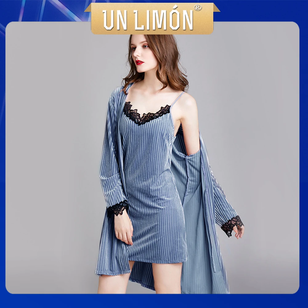 UNLIMON женская пижама из 2 предметов, бархатная ночная рубашка с длинным рукавом, ночная рубашка без рукавов
UNLIMON женская пижама из 2 предметов, бархатная ночная рубашка с длинным рукавом, ночная рубашка без рукавов