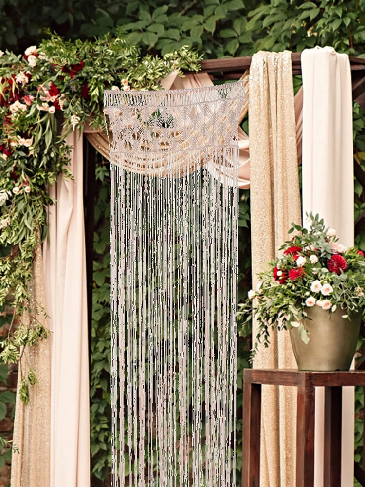 Macrame Woven Wall Hanging Bohemian Cotton Rope Boho Tapestry 29W X 80L Wedding Curtains Decorative Home Decor Relaxing
Macrame Woven Wall Hanging Bohemian Cotton Rope Boho Tapestry 29W X 80L Wedding Curtains Decorative Home Decor Relaxing