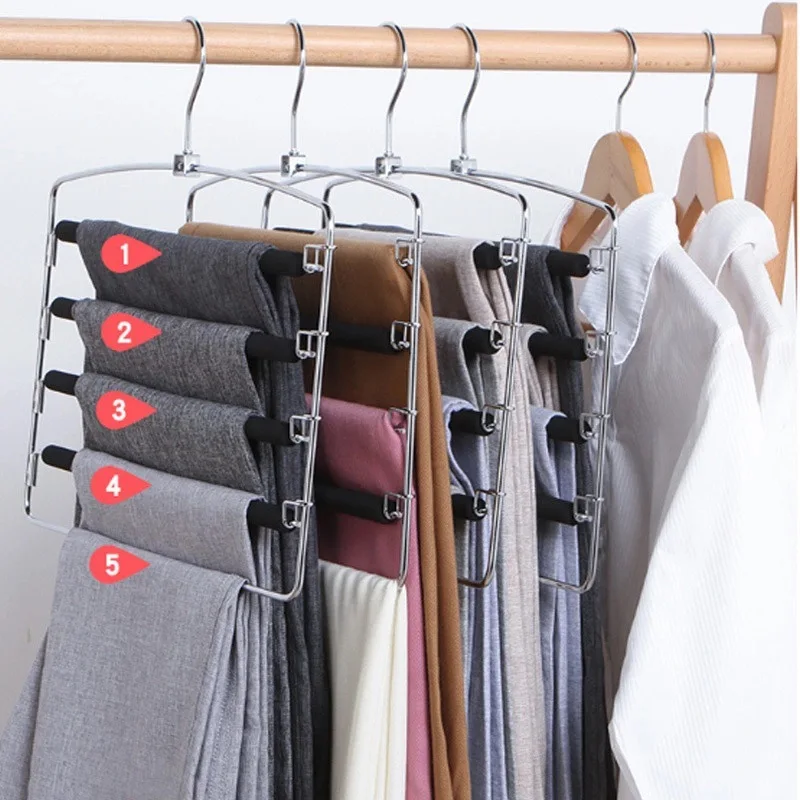 5-tier Pants Rack Space Saving Closet Organizer Shelf Multifunctional Clothes Drying Rack Metal Trousers Coats Hanger Towels Bar
5-tier Pants Rack Space Saving Closet Organizer Shelf Multifunctional Clothes Drying Rack Metal Trousers Coats Hanger Towels Bar