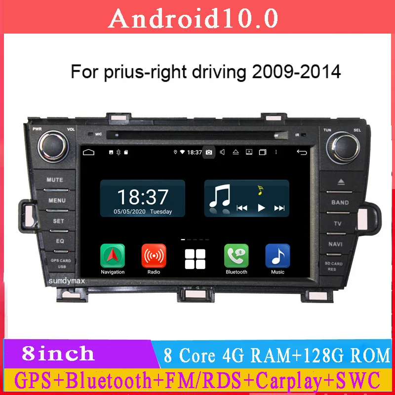 

PX5 octa core 4g ram 64g rom android 9.0 car dvd gps for prius right driving with gps navigaiton dsp carplay