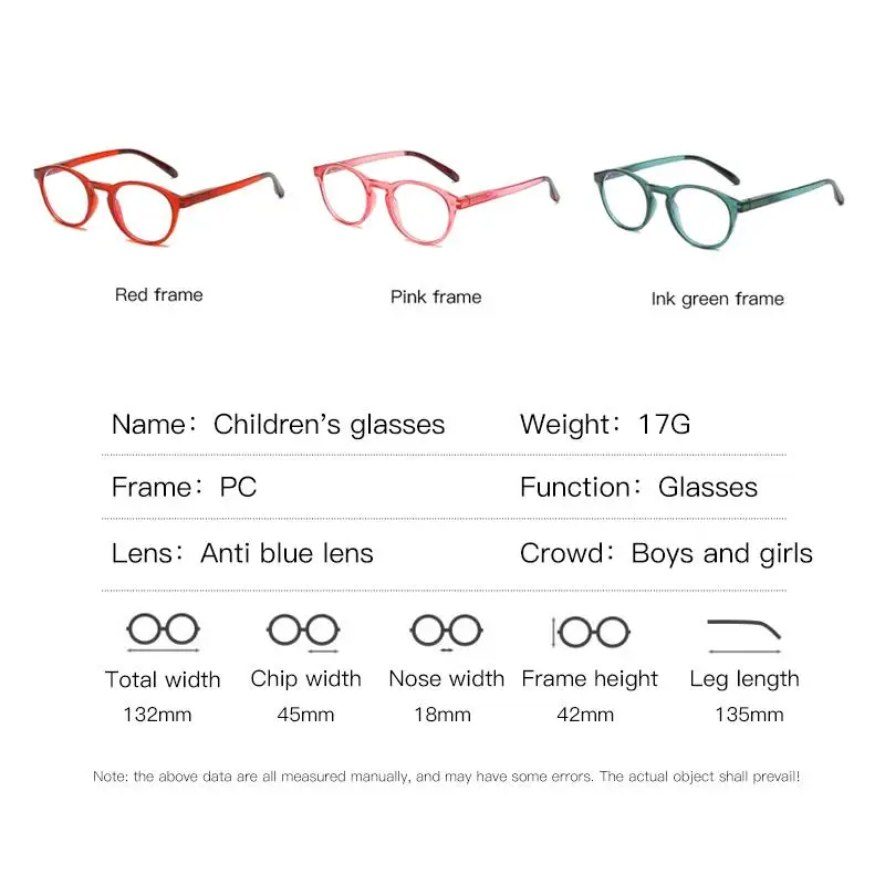 Blue Light Blocking Kids Glasses Optical Frame Children Boy Girls Round Computer Transparent Anti Reflective Eyeglasses UV400
Blue Light Blocking Kids Glasses Optical Frame Children Boy Girls Round Computer Transparent Anti Reflective Eyeglasses UV400
