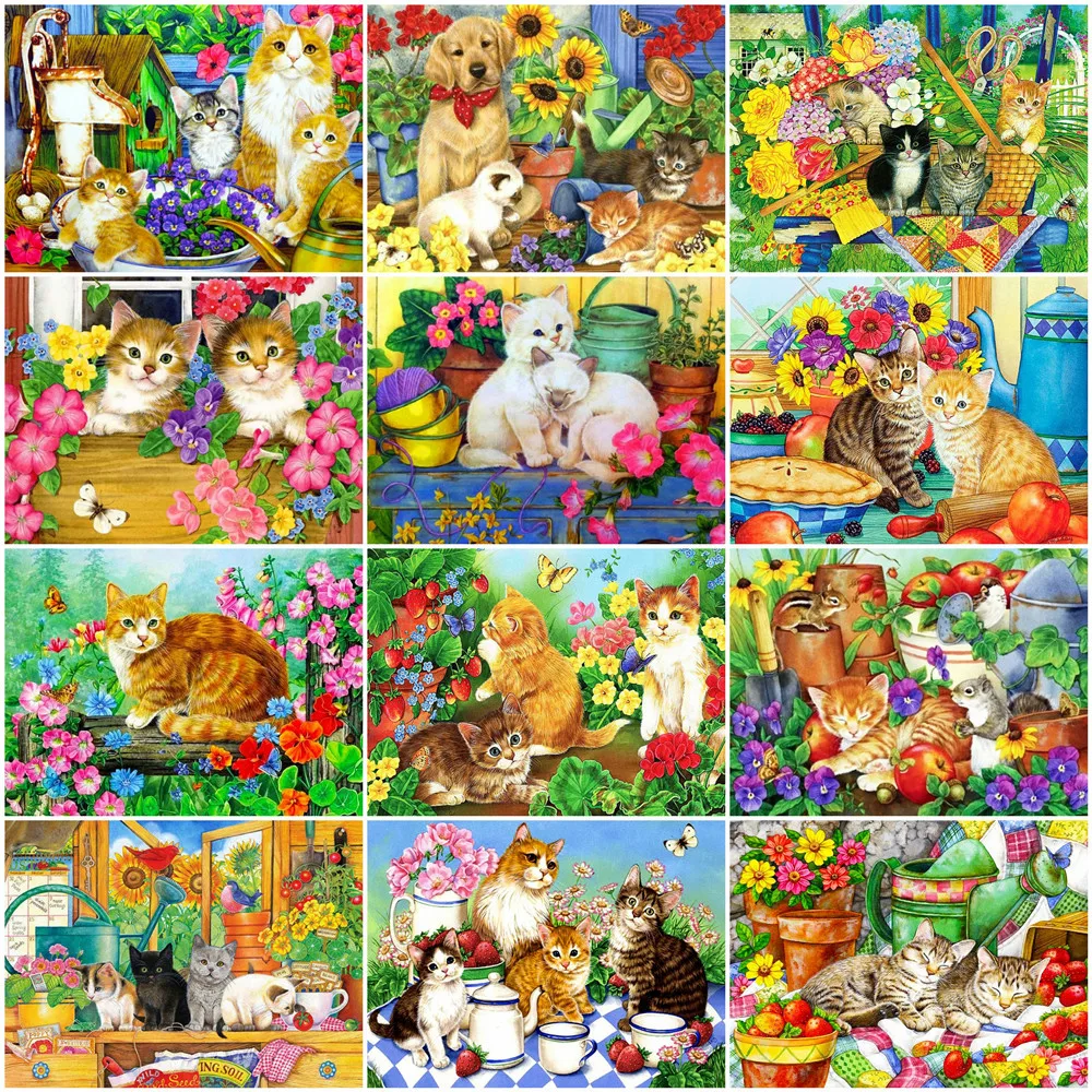 HUACAN 5D Diamond Painting Cat Full Square DIY Diamond Embroidery Animal Mosaic Rhinestone Cross Stitch Home Decoration
HUACAN 5D Diamond Painting Cat Full Square DIY Diamond Embroidery Animal Mosaic Rhinestone Cross Stitch Home Decoration