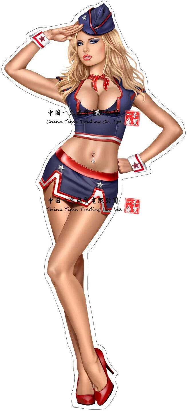 Pin up Sticker Nose Art USA Air Force Salute Bikini car stickers sexy girl decals
Pin up Sticker Nose Art USA Air Force Salute Bikini car stickers sexy girl decals