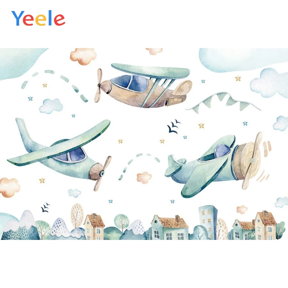 Cartoon Plane Baby Boy Birthday Backdrop Newborn Baby Shower Portrait Custom Vinyl Photography Background For Photo Studio Props
Cartoon Plane Baby Boy Birthday Backdrop Newborn Baby Shower Portrait Custom Vinyl Photography Background For Photo Studio Props