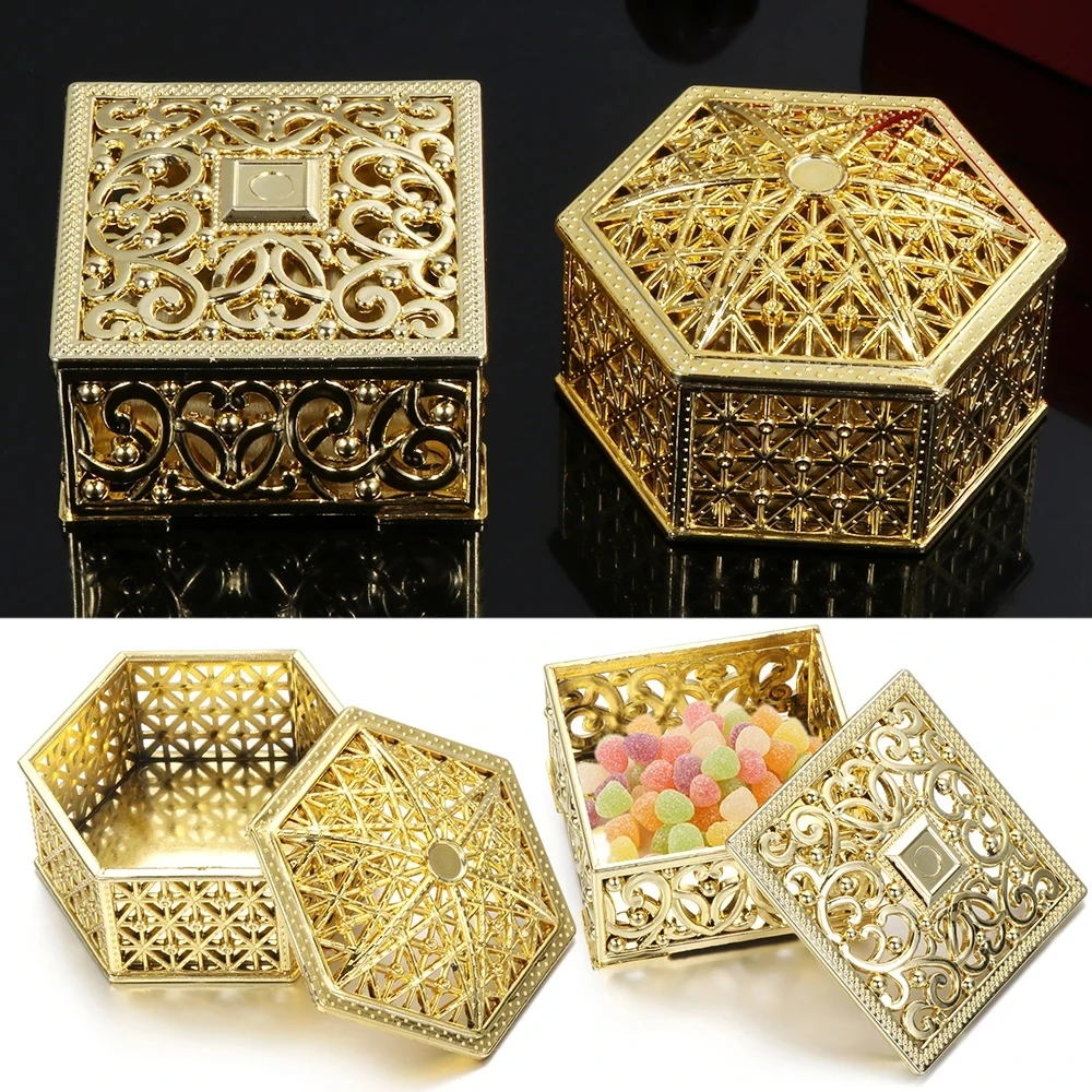 1PC Plastic Hollow Gold Foil Cake Candy Box Wedding Favor Marriage Baby Shower Gift Treat Box Packaging Party Event Supplies
1PC Plastic Hollow Gold Foil Cake Candy Box Wedding Favor Marriage Baby Shower Gift Treat Box Packaging Party Event Supplies