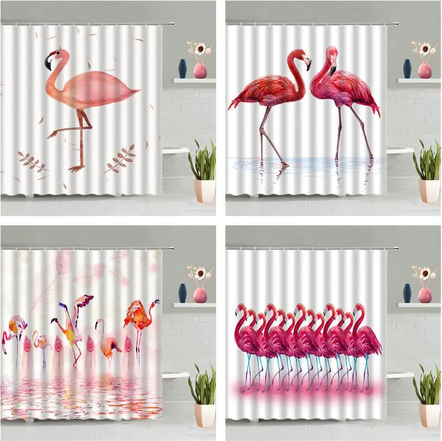 Штора для душа с розовым фламинго, водонепроницаемые декоративные занавески на стену в ванную комнату, с мультяшными птицами, животными, де...
Штора для душа с розовым фламинго, водонепроницаемые декоративные занавески на стену в ванную комнату, с мультяшными птицами, животными, де...