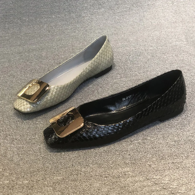 Women Flats Black Flats for Women Dressy Comfort Solid Color Metal Decoration Square Head Flat Heel Shoes for Ladies Size 33 34
Women Flats Black Flats for Women Dressy Comfort Solid Color Metal Decoration Square Head Flat Heel Shoes for Ladies Size 33 34