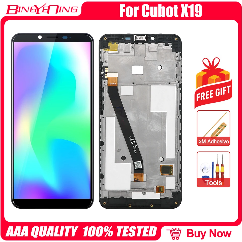 Оригинальный сенсорный экран для Cubot X19 ЖК-экран с дигитайзером и рамкой модуль