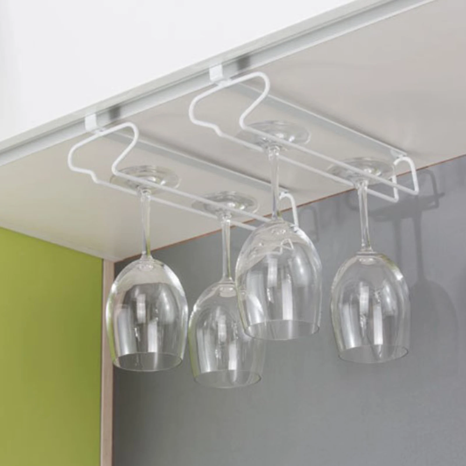 Iron Wall Mount Wine Glass Hanging Holder Goblet Stemware Organizer Rack 1pc
Iron Wall Mount Wine Glass Hanging Holder Goblet Stemware Organizer Rack 1pc