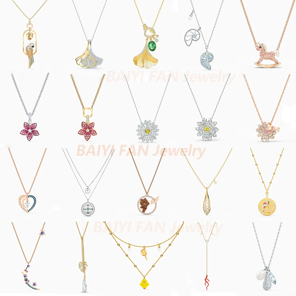 SWA's new TROPICAL PARROT crystal necklace decorated with parrot, bear, ginkgo leaf and daisy petals, luxury fashion jewelry for
SWA's new TROPICAL PARROT crystal necklace decorated with parrot, bear, ginkgo leaf and daisy petals, luxury fashion jewelry for