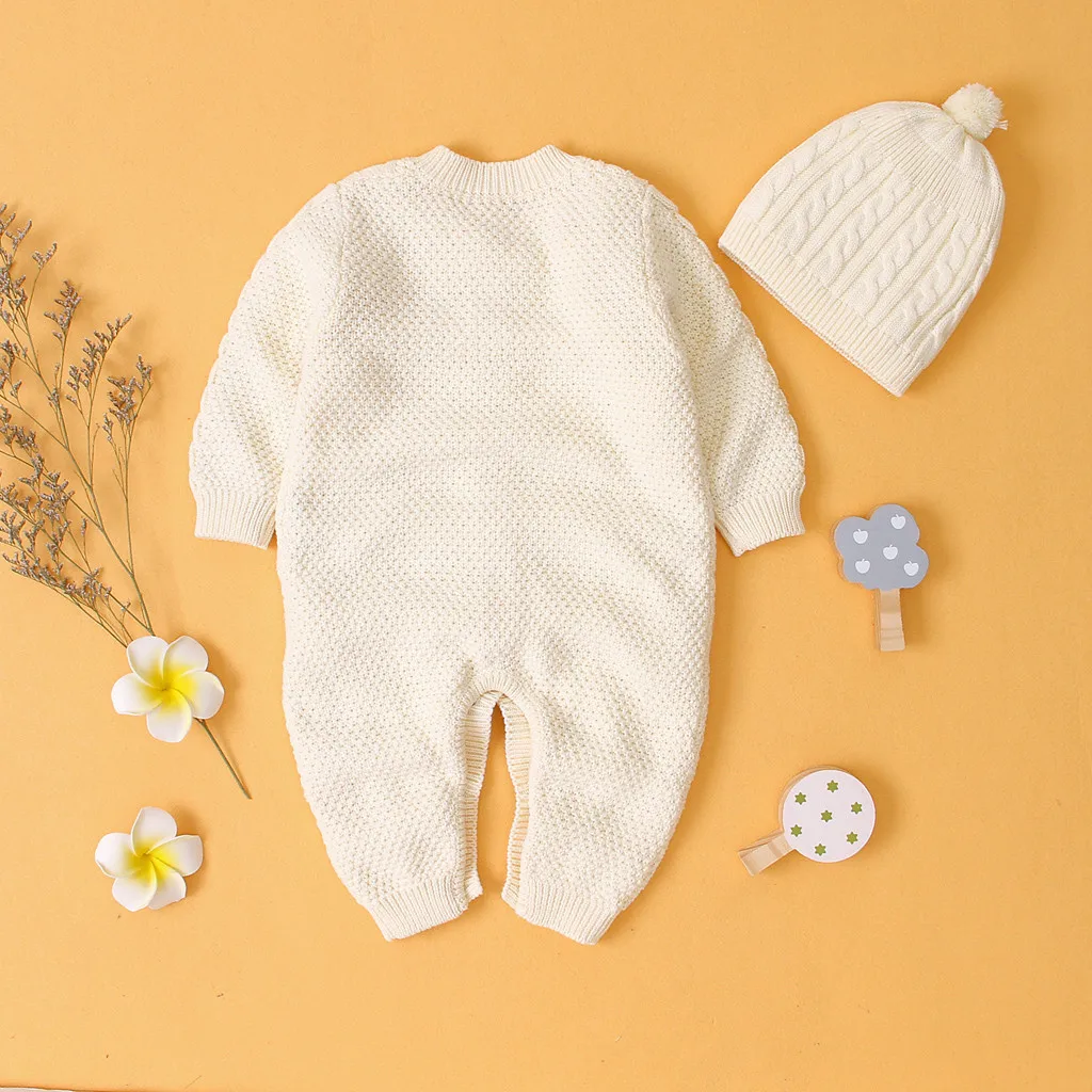 Newborn Baby Girls Romper Boys Winter Warm Knit Outwear Sweater Jumpsuit Hat Set Outfits Autumn Infant Clothing Baby Clothes
Newborn Baby Girls Romper Boys Winter Warm Knit Outwear Sweater Jumpsuit Hat Set Outfits Autumn Infant Clothing Baby Clothes