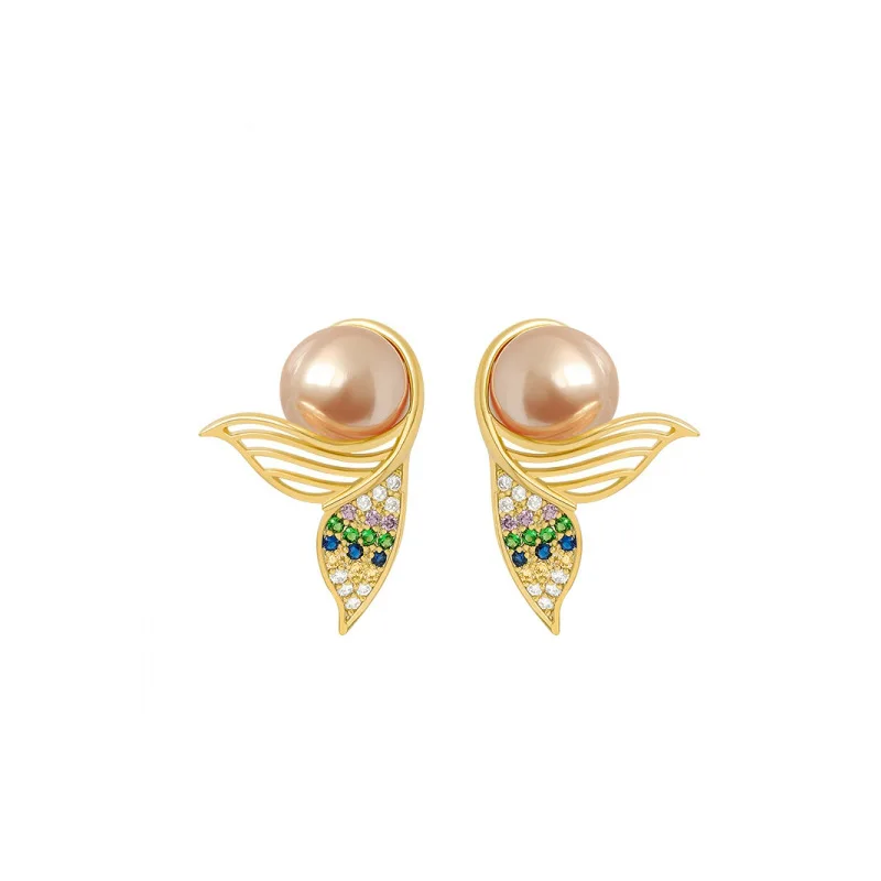 YUNAO Jewelry Fashion All-Match Mermaid Tail Pearl Earrings New Creative Personality Earrings Female Hot Sale Products
YUNAO Jewelry Fashion All-Match Mermaid Tail Pearl Earrings New Creative Personality Earrings Female Hot Sale Products