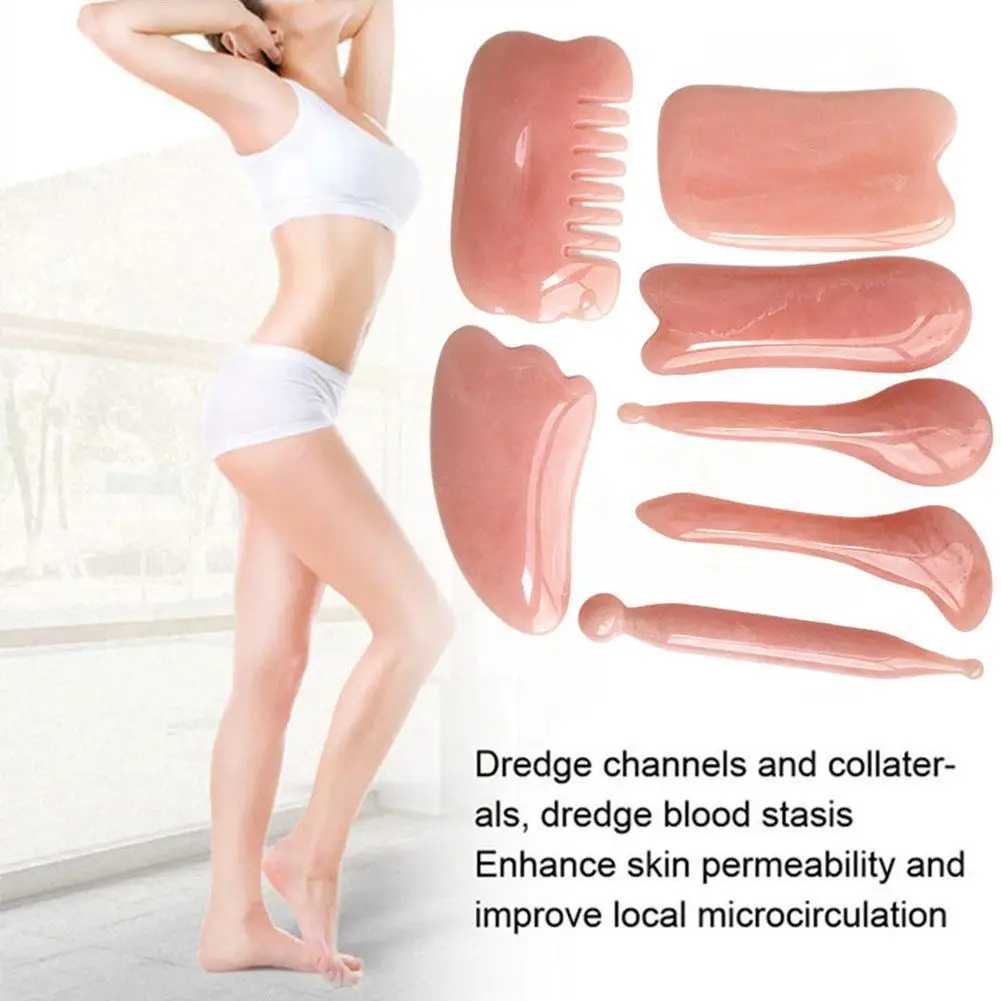 7pcs/set Massage Natural Rose Quartz Gua Sha Tool Massage Traditional Tool Scraping SPA Acupuncture Stone Beauty V3X8
7pcs/set Massage Natural Rose Quartz Gua Sha Tool Massage Traditional Tool Scraping SPA Acupuncture Stone Beauty V3X8