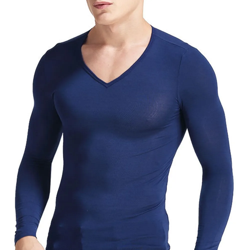 Men Autumn Winter Long-Sleeved Round Tops/ V-Neck Thermal Underwear Bottoming Shirt Solid Color Quick Dry Fitness Tees
Men Autumn Winter Long-Sleeved Round Tops/ V-Neck Thermal Underwear Bottoming Shirt Solid Color Quick Dry Fitness Tees
