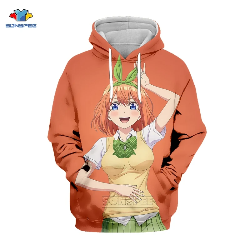 New Fashion Men Oversized Hoodies Streetwear Anime Harajuku Tracksuit Women 3D Print The Quintessential Quintuplets Hoodies G27
New Fashion Men Oversized Hoodies Streetwear Anime Harajuku Tracksuit Women 3D Print The Quintessential Quintuplets Hoodies G27