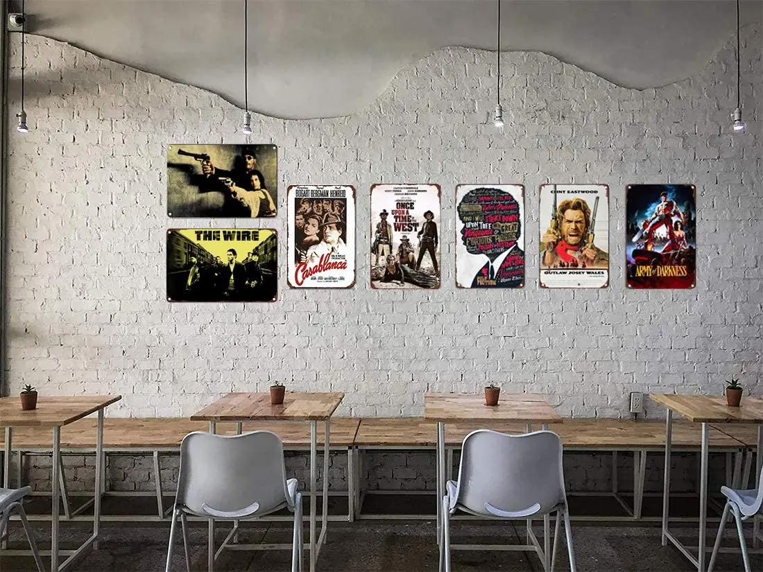 ZERN Pulp Fiction Tin Sign, Vintage Film Metal Tin Signs for Bar Pub Kitchen Home Garage Outdoor 8" x 12"
ZERN Pulp Fiction Tin Sign, Vintage Film Metal Tin Signs for Bar Pub Kitchen Home Garage Outdoor 8" x 12"