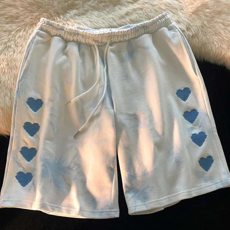 Shorts Women Casual tie dye heart embroidery High Waist harajuku short Summer Loose Bottoms plus size Streetwear ropa mujer
Shorts Women Casual tie dye heart embroidery High Waist harajuku short Summer Loose Bottoms plus size Streetwear ropa mujer