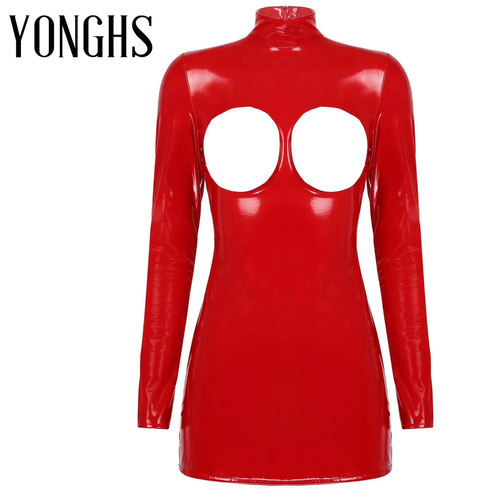 Womens Lingerie Open Cups Wet Look Patent Leather Zipper Mini Dress Bare Breast Sexy Leotard Bodysuit Erotic Hot Sexy Clothing
Womens Lingerie Open Cups Wet Look Patent Leather Zipper Mini Dress Bare Breast Sexy Leotard Bodysuit Erotic Hot Sexy Clothing