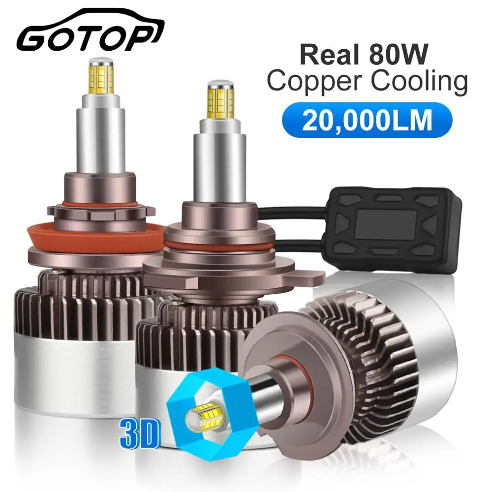 2pcs 20000LM 80W H7 Car Headlight H11 9005 HB3 9006 HB4 Canbus Headlight Bulb Car Light Focused CSP 9012 Turbo Auto Lamp 12V 24V
2pcs 20000LM 80W H7 Car Headlight H11 9005 HB3 9006 HB4 Canbus Headlight Bulb Car Light Focused CSP 9012 Turbo Auto Lamp 12V 24V
