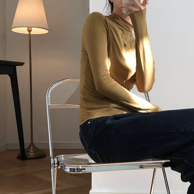 2020 new fashion trend women's autumn bottoming half turtleneck Slim all-match long-sleeved top
2020 new fashion trend women's autumn bottoming half turtleneck Slim all-match long-sleeved top