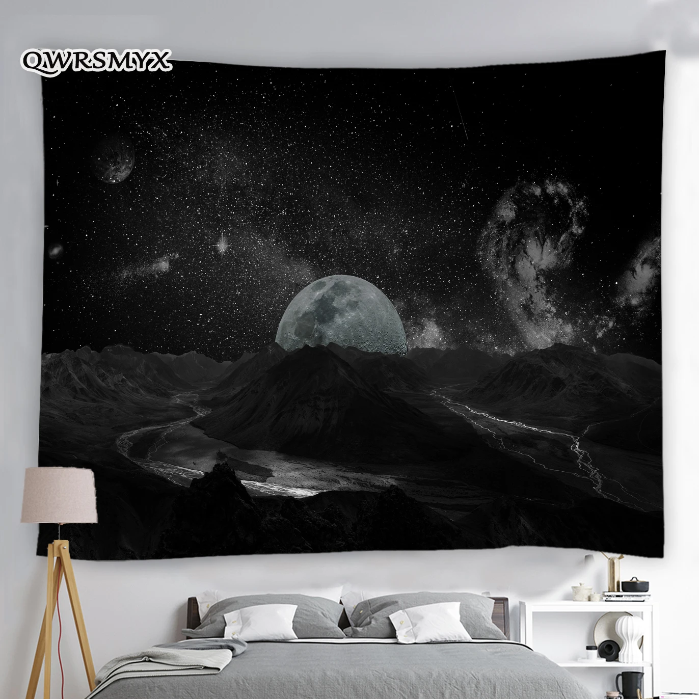 

Night Starry Sky Planet Aesthetic Scenery Tapestry Hanging Home Living Room Decor Wall Tapestries Psychedelic Custom Tapestry