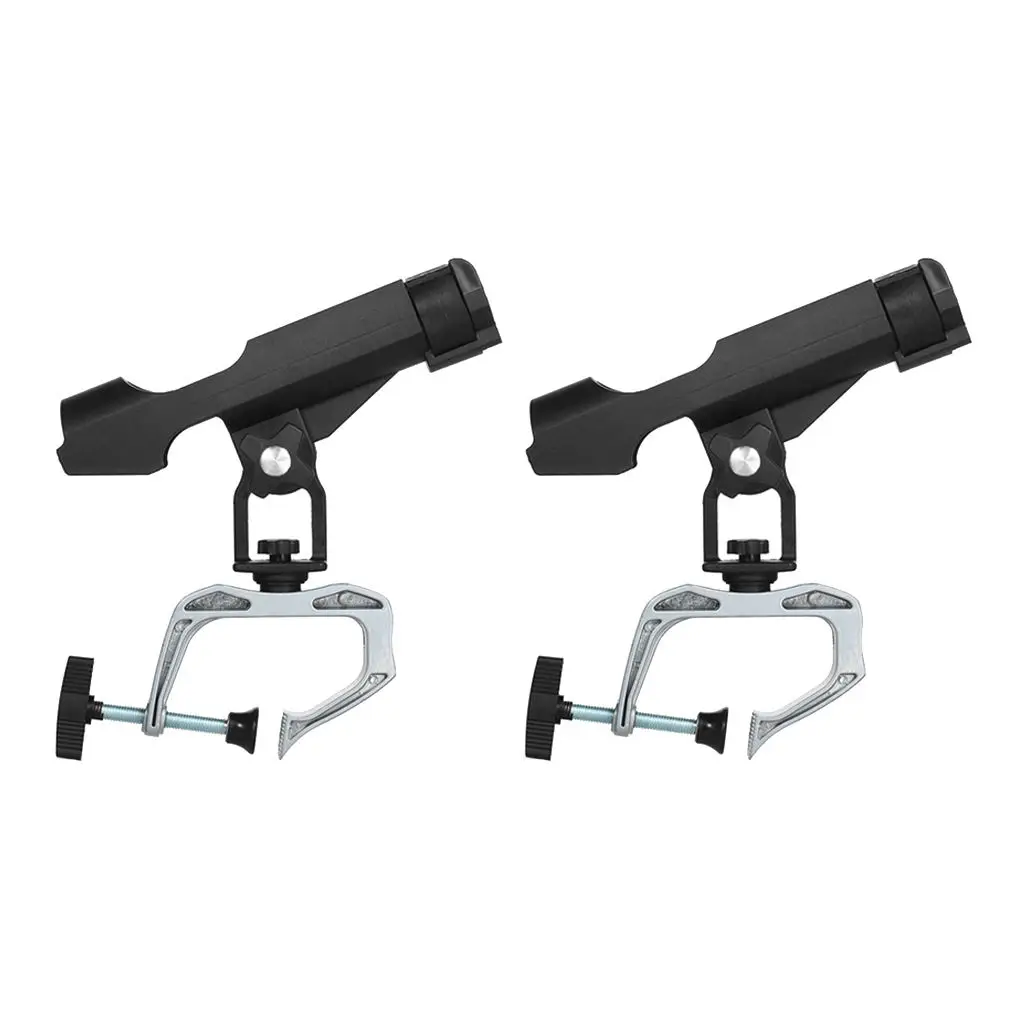 2pcs Universal Boat Raft Fishing Rod Holder( G Clamp 1-3/4 inch Openinng) , Pole Stand Bracket Rest, 360 Degree Adjustable
2pcs Universal Boat Raft Fishing Rod Holder( G Clamp 1-3/4 inch Openinng) , Pole Stand Bracket Rest, 360 Degree Adjustable