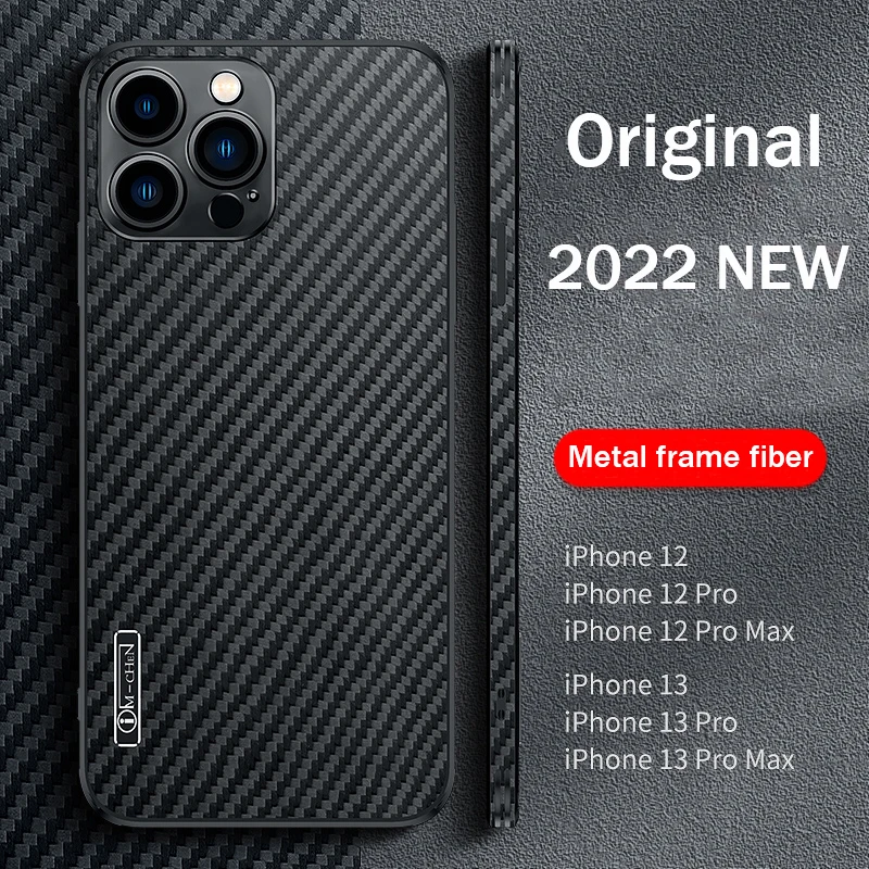 Luxury Carbon Fiber Texture Titanium Metal Bumper Case for iPhone 12 13 Pro Max Shockproof Ultra-thin Camera Protection Cover
Luxury Carbon Fiber Texture Titanium Metal Bumper Case for iPhone 12 13 Pro Max Shockproof Ultra-thin Camera Protection Cover