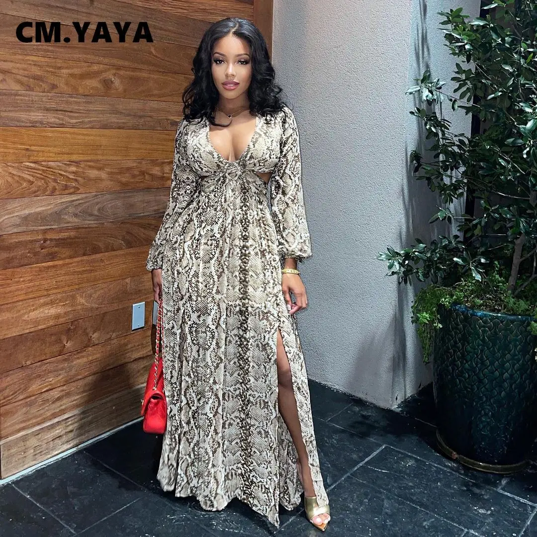 Женское длинное платье с открытой спиной CM.YAYA, эластичные трапециевидные Макси-платья с принтом, сексуальные вечерние платья для женщин на ... 
Женское длинное платье с открытой спиной CM.YAYA, эластичные трапециевидные Макси-платья с принтом, сексуальные вечерние платья для женщин на ...