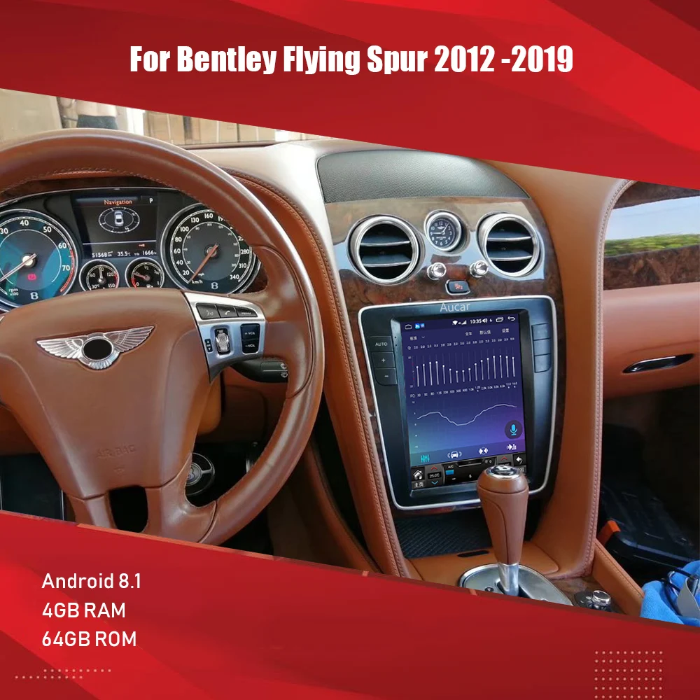 AucarTesla 10 1 дюймов для Bentley Continental GT GTC Flying 2012 2019 gps навигация радио