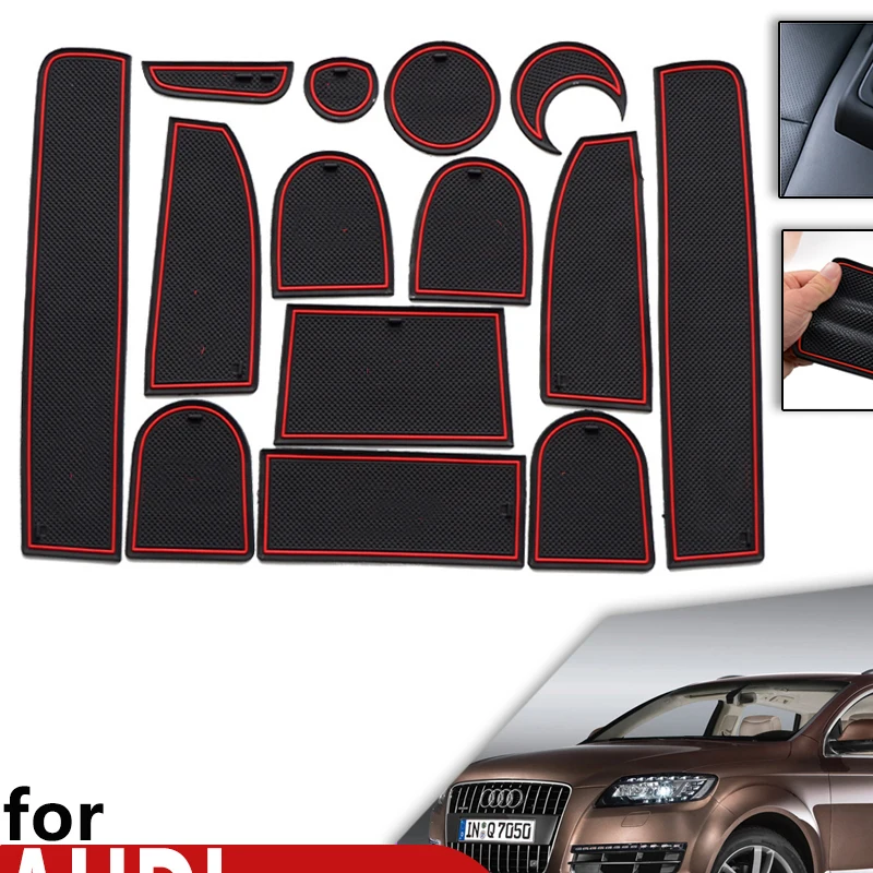Anti-Slip Rubber Cup Cushion Door Groove Mat for Audi Q7 4L S line 2006~2015 Accessories mat for phone 2007 2008 2009 2010 2011
Anti-Slip Rubber Cup Cushion Door Groove Mat for Audi Q7 4L S line 2006~2015 Accessories mat for phone 2007 2008 2009 2010 2011