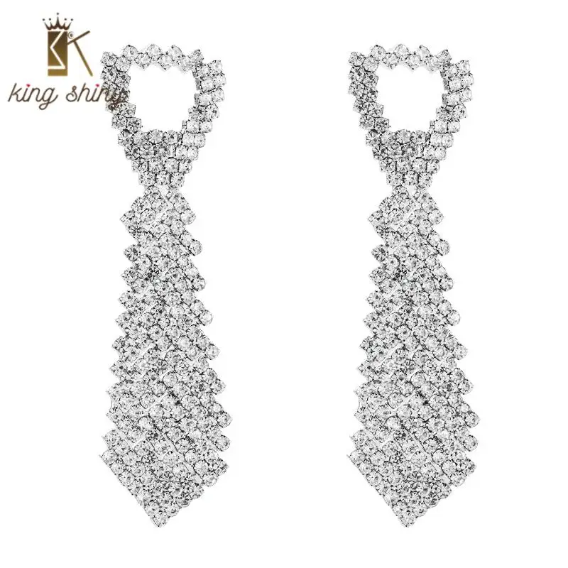 Individual Shiny Crystal Tie Dangle Earrings for Woman Elegant Sparkly Rhinestone Statement Drop Earrings Girl Party Ear Jewelry
Individual Shiny Crystal Tie Dangle Earrings for Woman Elegant Sparkly Rhinestone Statement Drop Earrings Girl Party Ear Jewelry