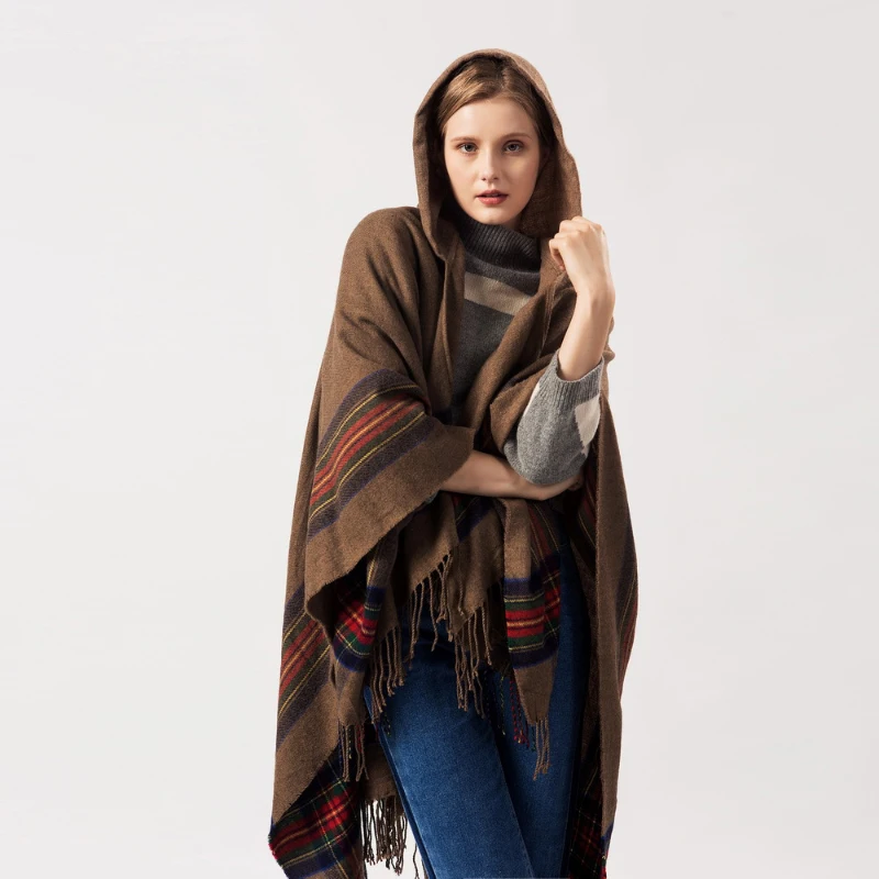 RANMO Fashion Stripes Women Winter Cashmere Shawls Thick Warm Capes Female Cap Hijab Scarf Pashmina Blanket Shawls Bandana Wraps 
RANMO Fashion Stripes Women Winter Cashmere Shawls Thick Warm Capes Female Cap Hijab Scarf Pashmina Blanket Shawls Bandana Wraps