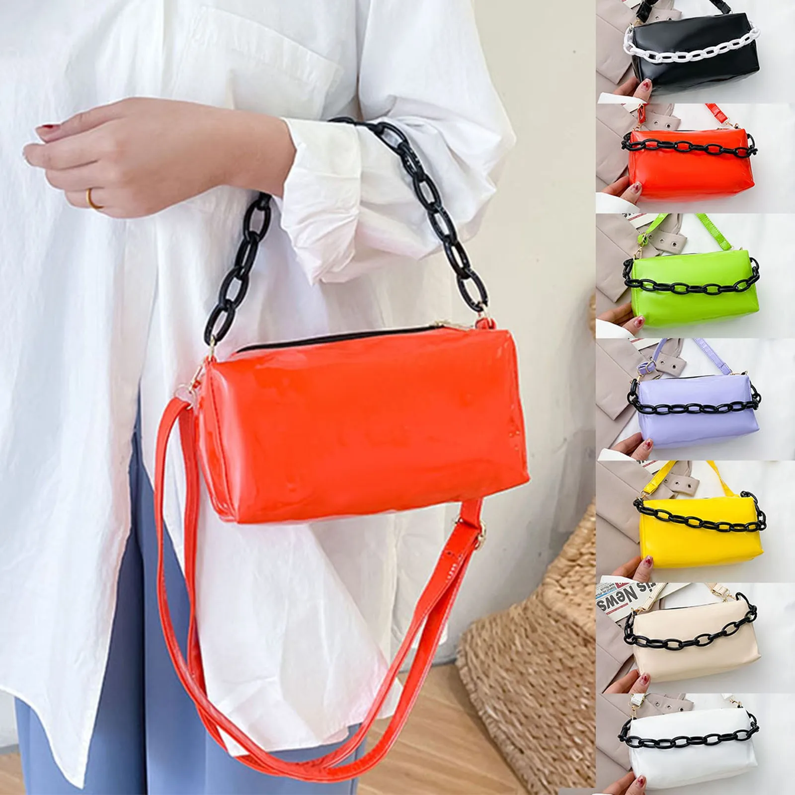 2021 Hot Sale Solid Color Chain Handbag Crossbody Bags Lady Large Capacity Underarm Bag Female Durable Single Shoulder Bags #4
2021 Hot Sale Solid Color Chain Handbag Crossbody Bags Lady Large Capacity Underarm Bag Female Durable Single Shoulder Bags #4