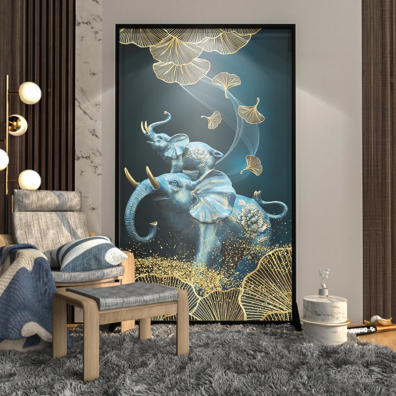 European-style metal mobile screen partition living room entrance to block the hallway bedroom block art screen elephant
European-style metal mobile screen partition living room entrance to block the hallway bedroom block art screen elephant