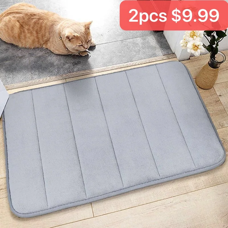 Home Bath Mat Coral Fleece Bathroom Carpet Water Absorption Non-slip Memory Foam Absorbent Washable Rug Toilet Floor Mat
Home Bath Mat Coral Fleece Bathroom Carpet Water Absorption Non-slip Memory Foam Absorbent Washable Rug Toilet Floor Mat