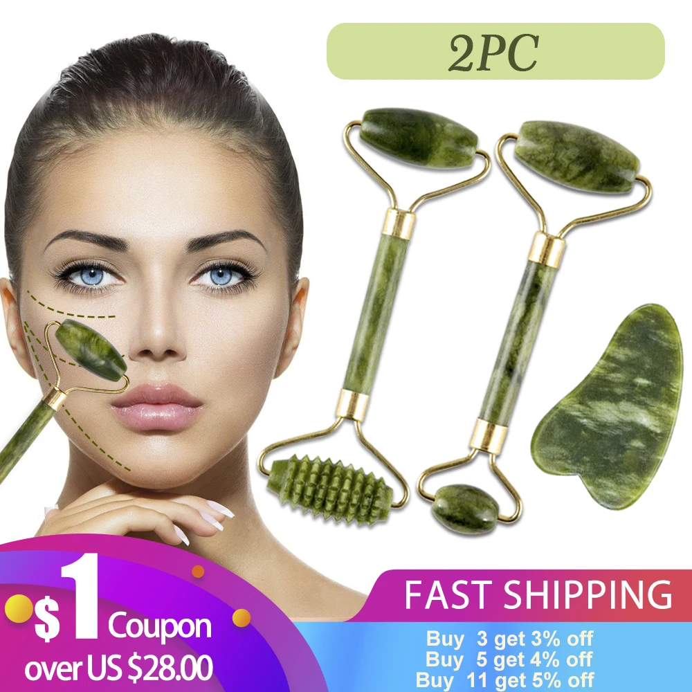 2PC Jade Stone Facial Massage Roller For Face Natural Massager Green Guasha Scraper Set Thin Lift Beauty Slimming Tools Roller
2PC Jade Stone Facial Massage Roller For Face Natural Massager Green Guasha Scraper Set Thin Lift Beauty Slimming Tools Roller