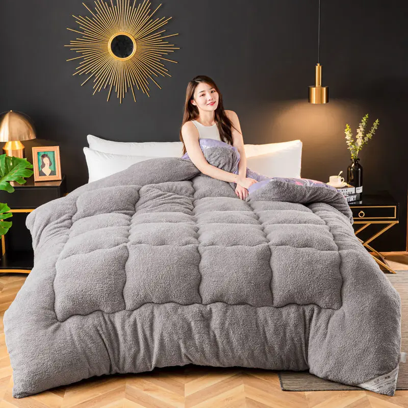 Super Thermal Lamb Double-Faced Velvet Quilt Wool Thicken Super Warm Winter Comforter Spring Autumn Blanket Double Comforter
Super Thermal Lamb Double-Faced Velvet Quilt Wool Thicken Super Warm Winter Comforter Spring Autumn Blanket Double Comforter