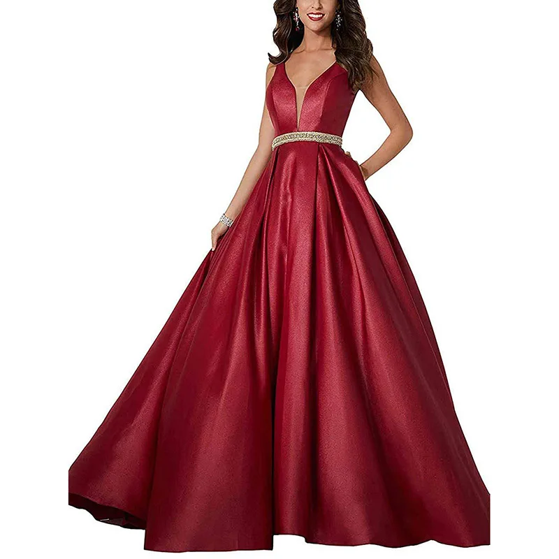 High Quality Long Formal Gowns Lady Sexy V Neck Pluse Size Evening Dresses for Party Sleeveless Backless Prom Vestido Ball Gown
High Quality Long Formal Gowns Lady Sexy V Neck Pluse Size Evening Dresses for Party Sleeveless Backless Prom Vestido Ball Gown