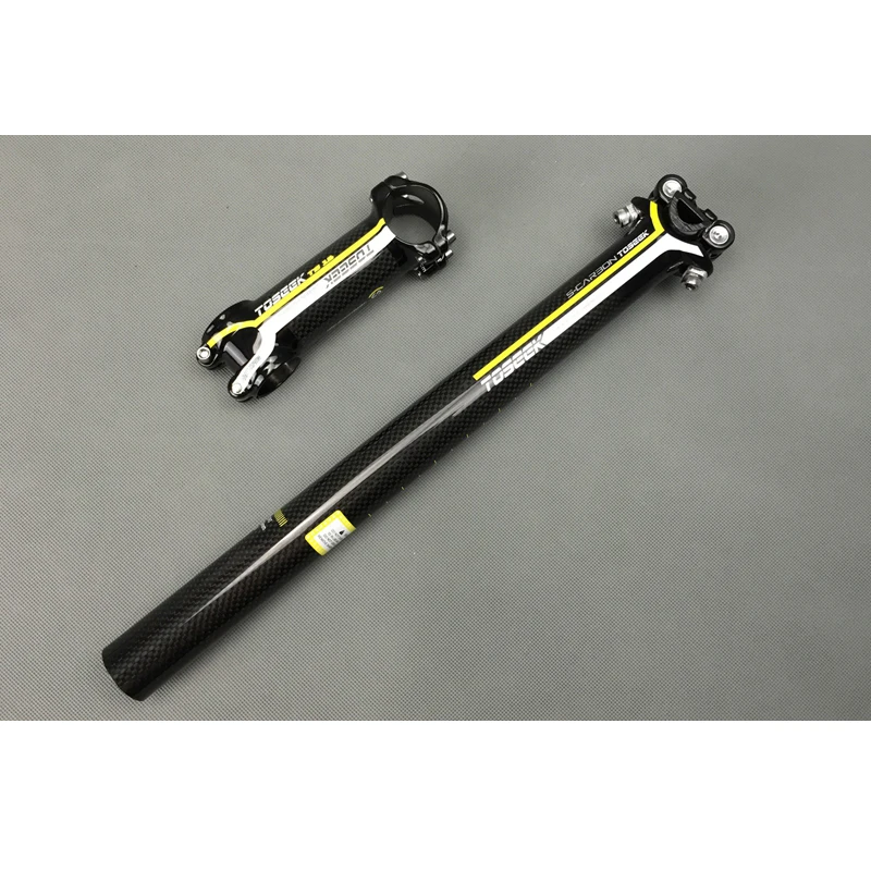 TOSEEK Yellow Carbon Fiber Bicycle Handlebar Sets Rise Flat Handlebar +stem +seatpost Mtb Road Bike Bicicleta Bike Parts
TOSEEK Yellow Carbon Fiber Bicycle Handlebar Sets Rise Flat Handlebar +stem +seatpost Mtb Road Bike Bicicleta Bike Parts