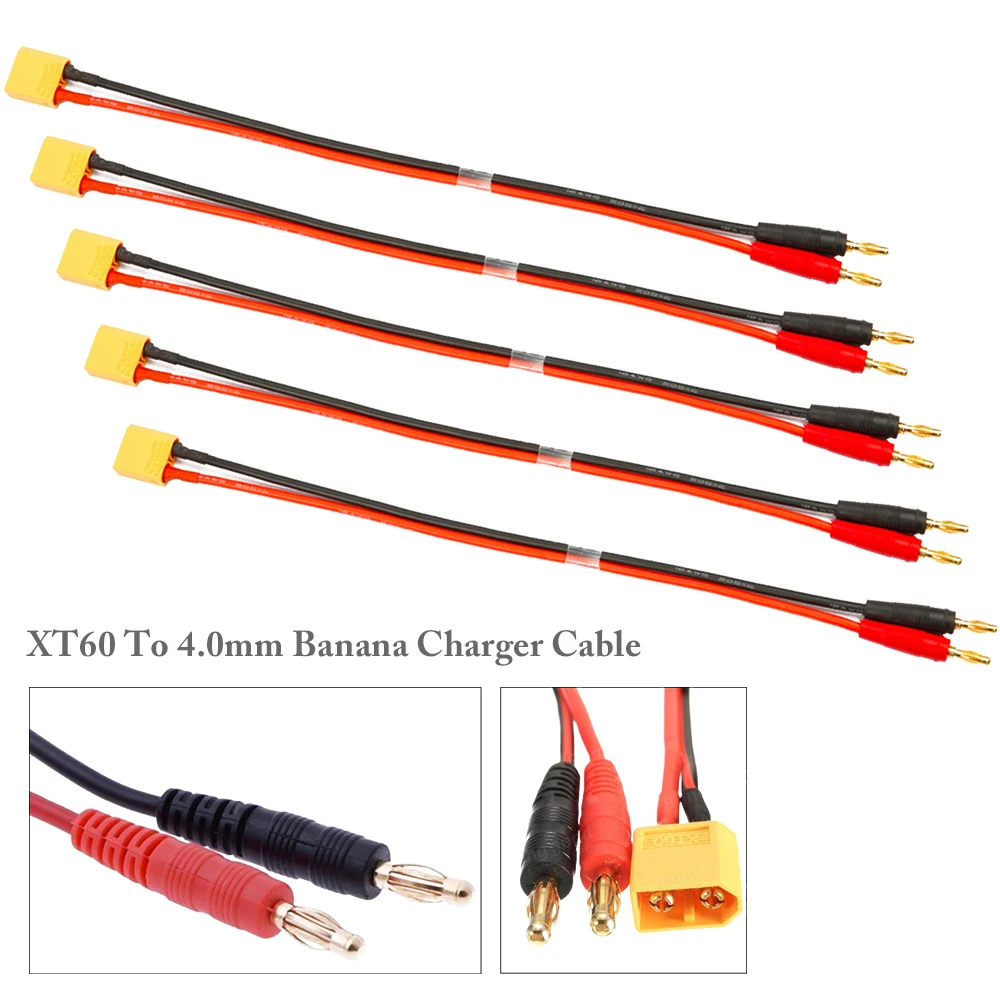 1pcs XT60 To 4.0mm Banana Plug Connector Lipo Battery Charge Cable 16AWG 15cm For RC Lipo Car Boat Helicopter Quadcopter Toys
1pcs XT60 To 4.0mm Banana Plug Connector Lipo Battery Charge Cable 16AWG 15cm For RC Lipo Car Boat Helicopter Quadcopter Toys