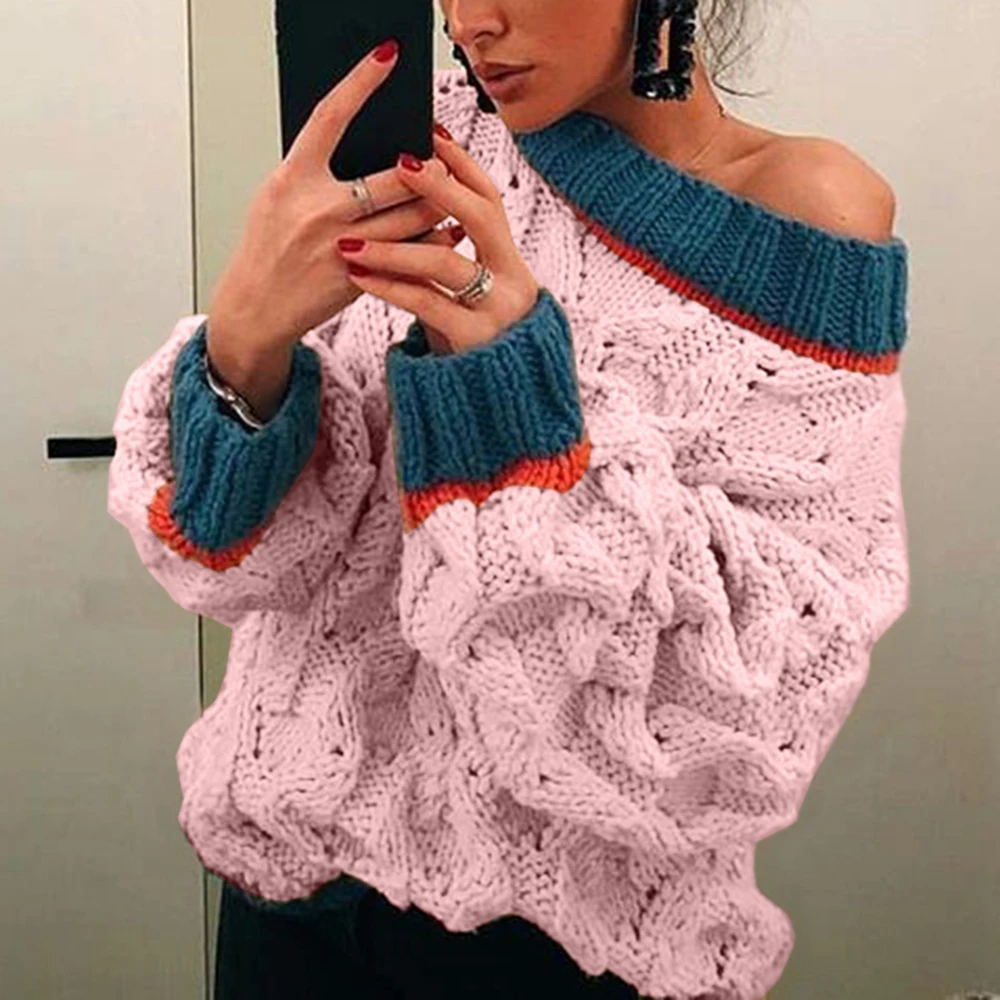 S-2XL New Fashion Contrast stripes stitching Autumn Winter O-Neck Long-sleeved loose Knitting Casual Sweater Lady Tops for Women
S-2XL New Fashion Contrast stripes stitching Autumn Winter O-Neck Long-sleeved loose Knitting Casual Sweater Lady Tops for Women