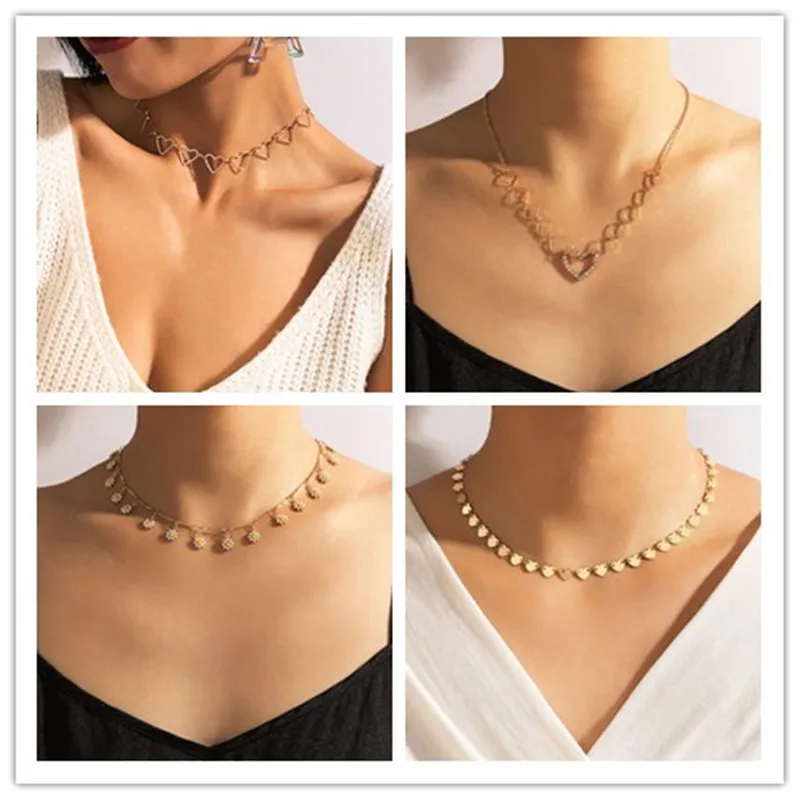 Punk Geometry Love Heart Women's Necklace Hip Hop Girl Gold Color Pendant Necklace Fashion Birthday Party Jewelry
Punk Geometry Love Heart Women's Necklace Hip Hop Girl Gold Color Pendant Necklace Fashion Birthday Party Jewelry
