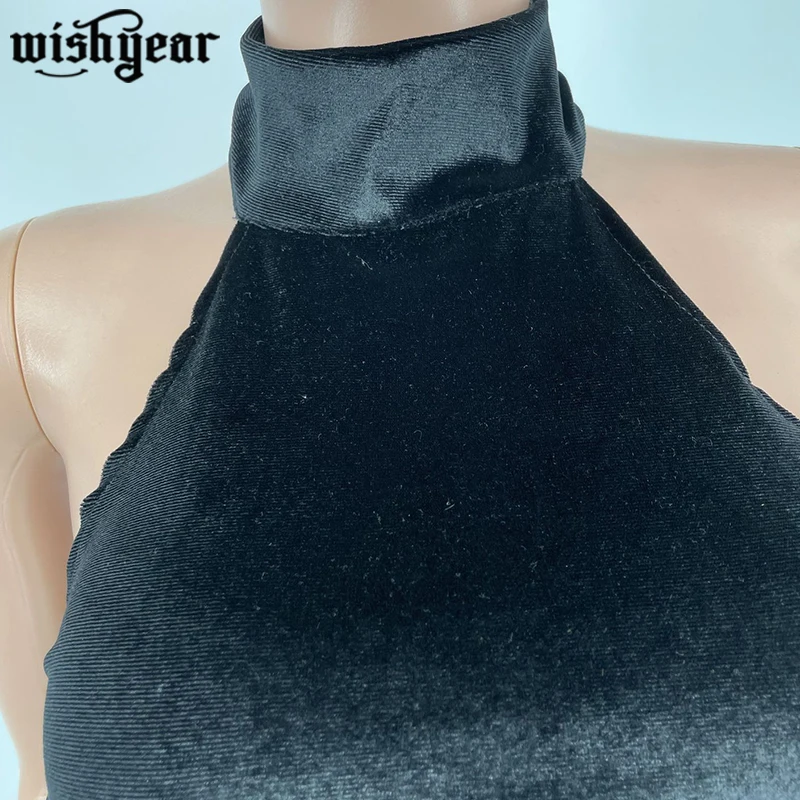 Solid Velvet Mini Dress Woman Stand Neck Sleeveless Night Club Party Wear Outfits Backless Vestido Plus Size S-XXL
Solid Velvet Mini Dress Woman Stand Neck Sleeveless Night Club Party Wear Outfits Backless Vestido Plus Size S-XXL