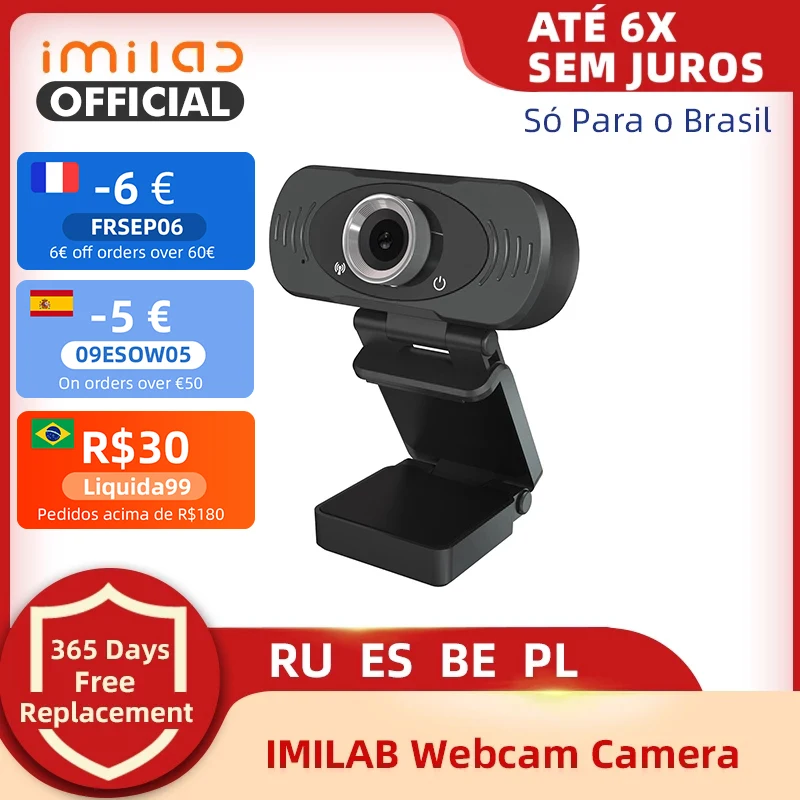 1080P Webcam IMILAB 2MP With Microphone, HD USB Webcam Play And Plug Desktop Laptop Smart Tv For Streaming Video Calling Confere
1080P Webcam IMILAB 2MP With Microphone, HD USB Webcam Play And Plug Desktop Laptop Smart Tv For Streaming Video Calling Confere