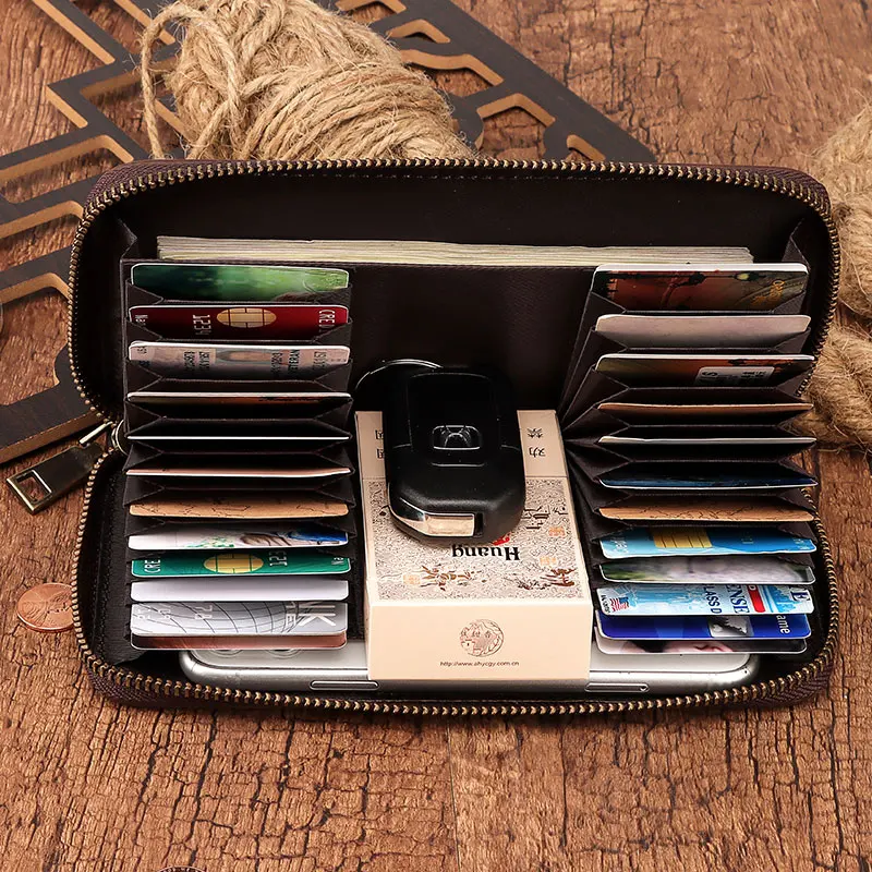 HUMEPAUL 100% кредитница из натуральной кожи с функцией блокировки RFID бумажник на