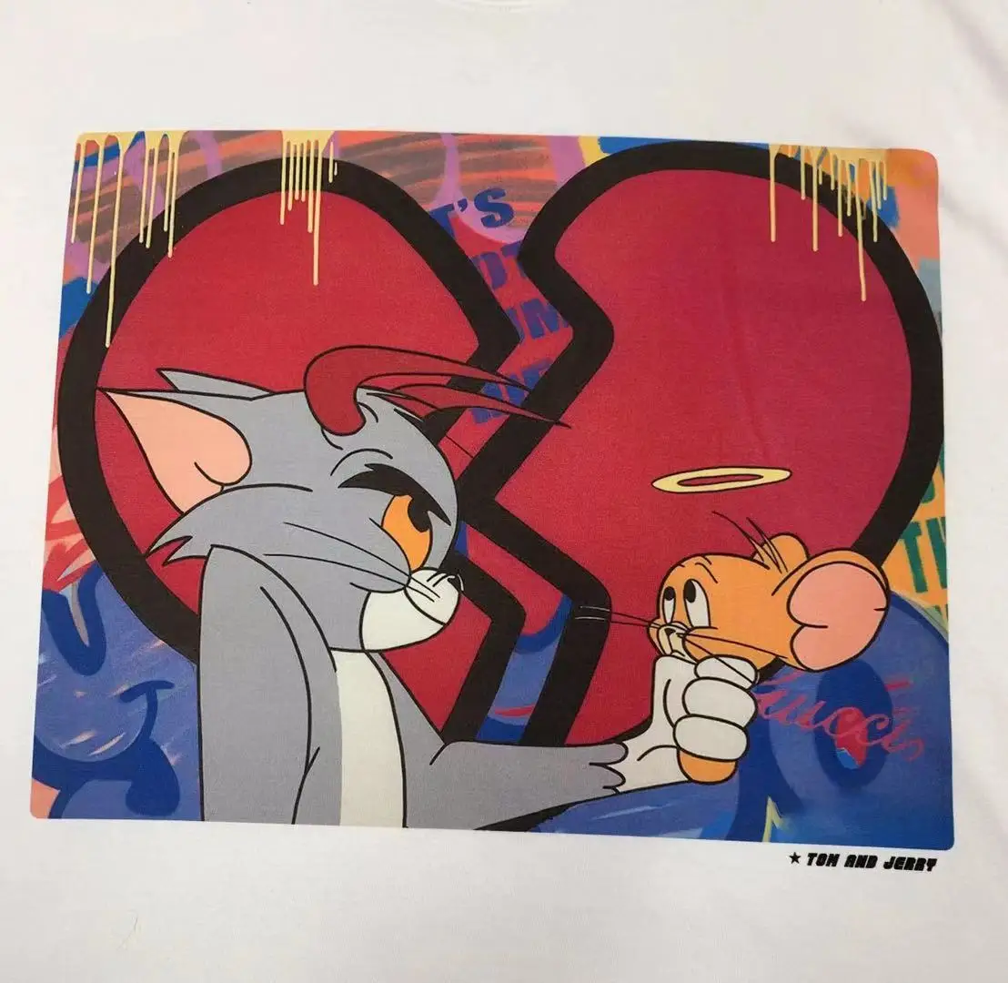 White T-shirt 210g heavyweight cotton summer breathable direct jet printing
White T-shirt 210g heavyweight cotton summer breathable direct jet printing