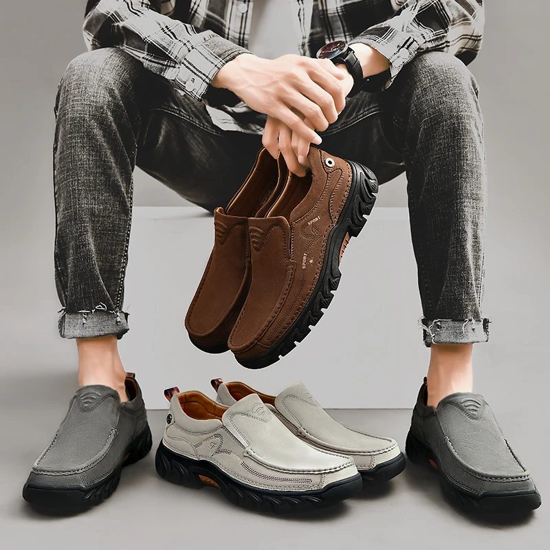 Comfortable Men Loafers Genuine Leather Casual Shoes Classic Slip-on Leisure Flats Fashion Leisure Driving Shoe
Comfortable Men Loafers Genuine Leather Casual Shoes Classic Slip-on Leisure Flats Fashion Leisure Driving Shoe